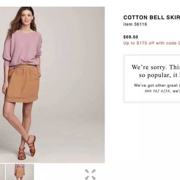 New J. CREW Cotton Bell Skirt Black Gray Paper Bag Pull On Pockets Knit NWT $70 - Picture 2 of 6